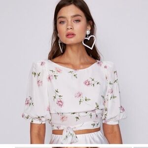 NWOT Stone Cold Fox Dolly Blouse pink and white floral